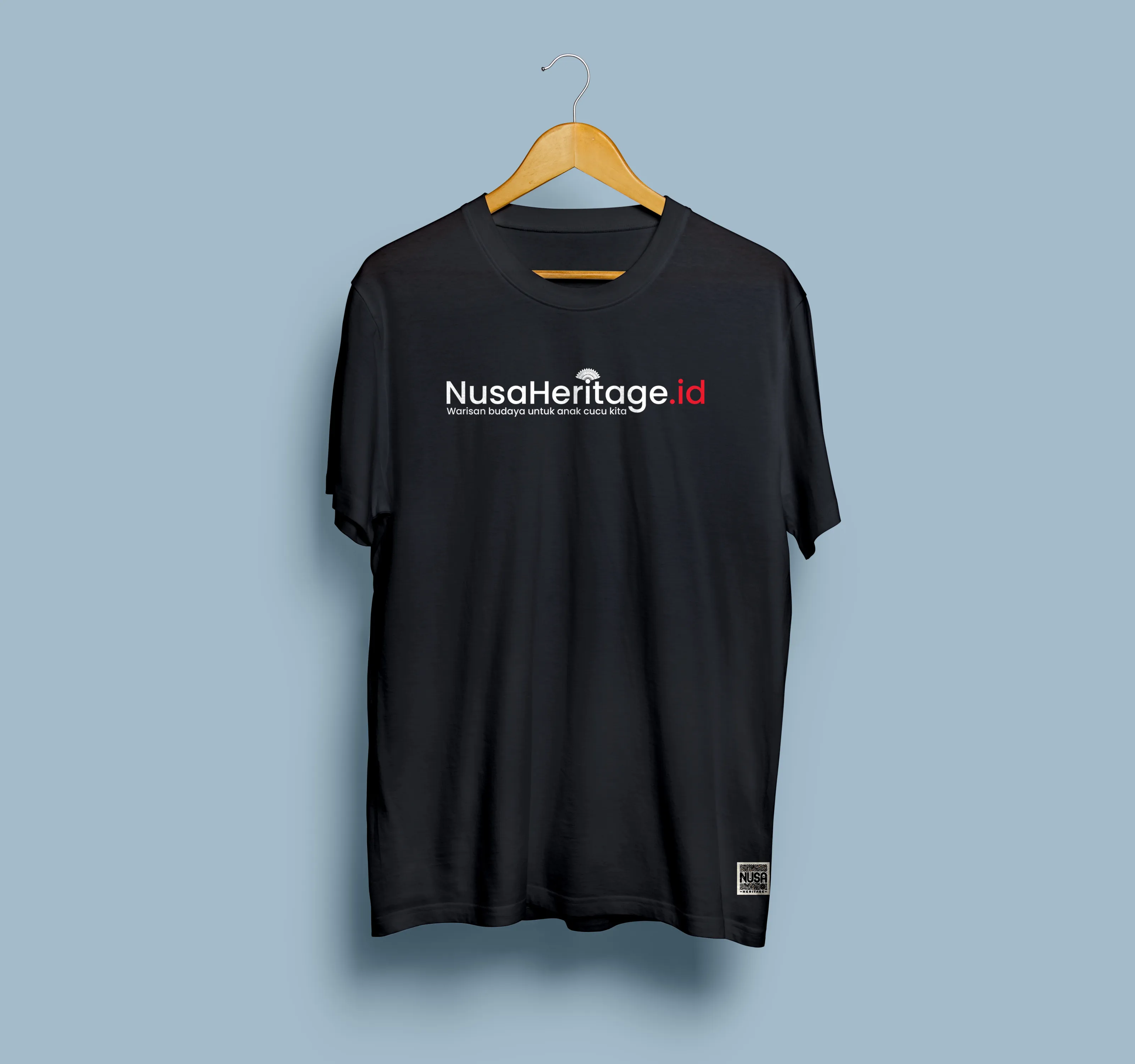 Kaos Nusa Heritage Hitam Depan